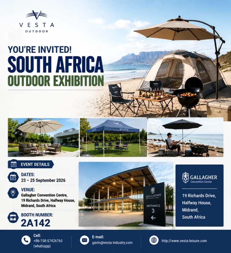 VESTA OUTDOOR, 남아프리카 중국 브랜드 전시회 2026에서 혁신적인 야외 생활 솔루션 선보일 예정
