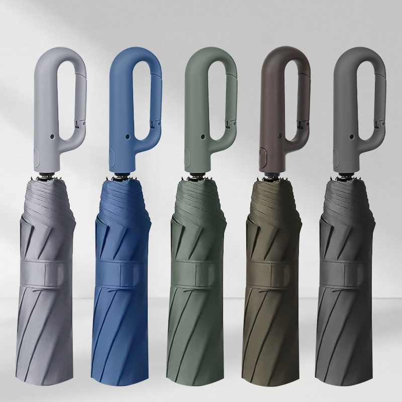 맞춤형 Carabiner 손잡이 접는 우산